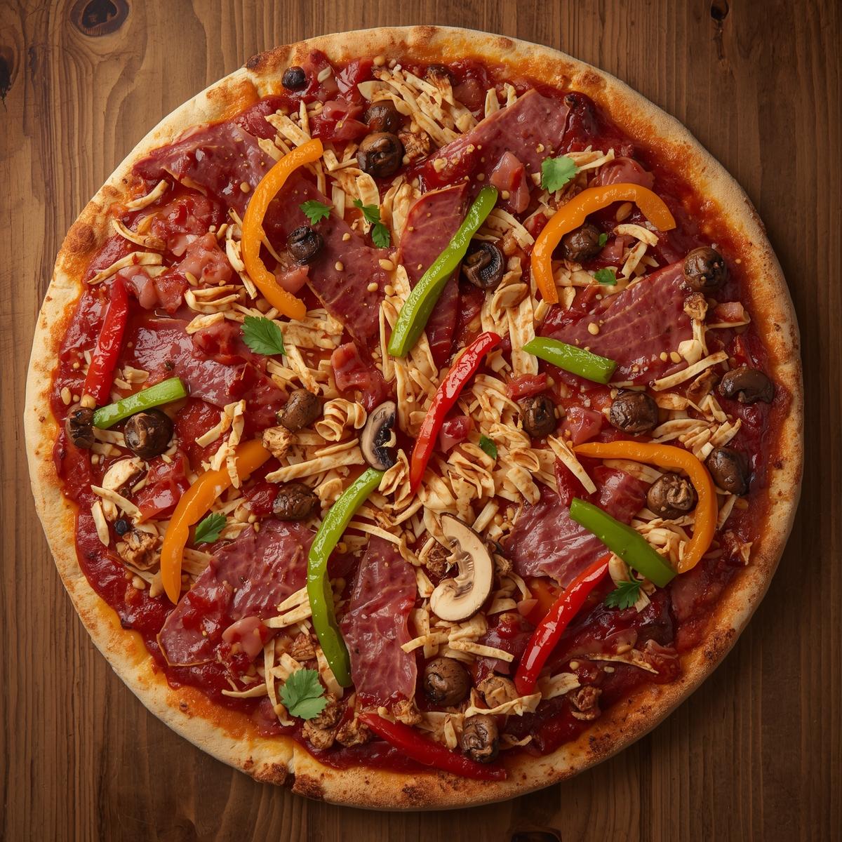 Pizza Vegan BBQ-Chicken
