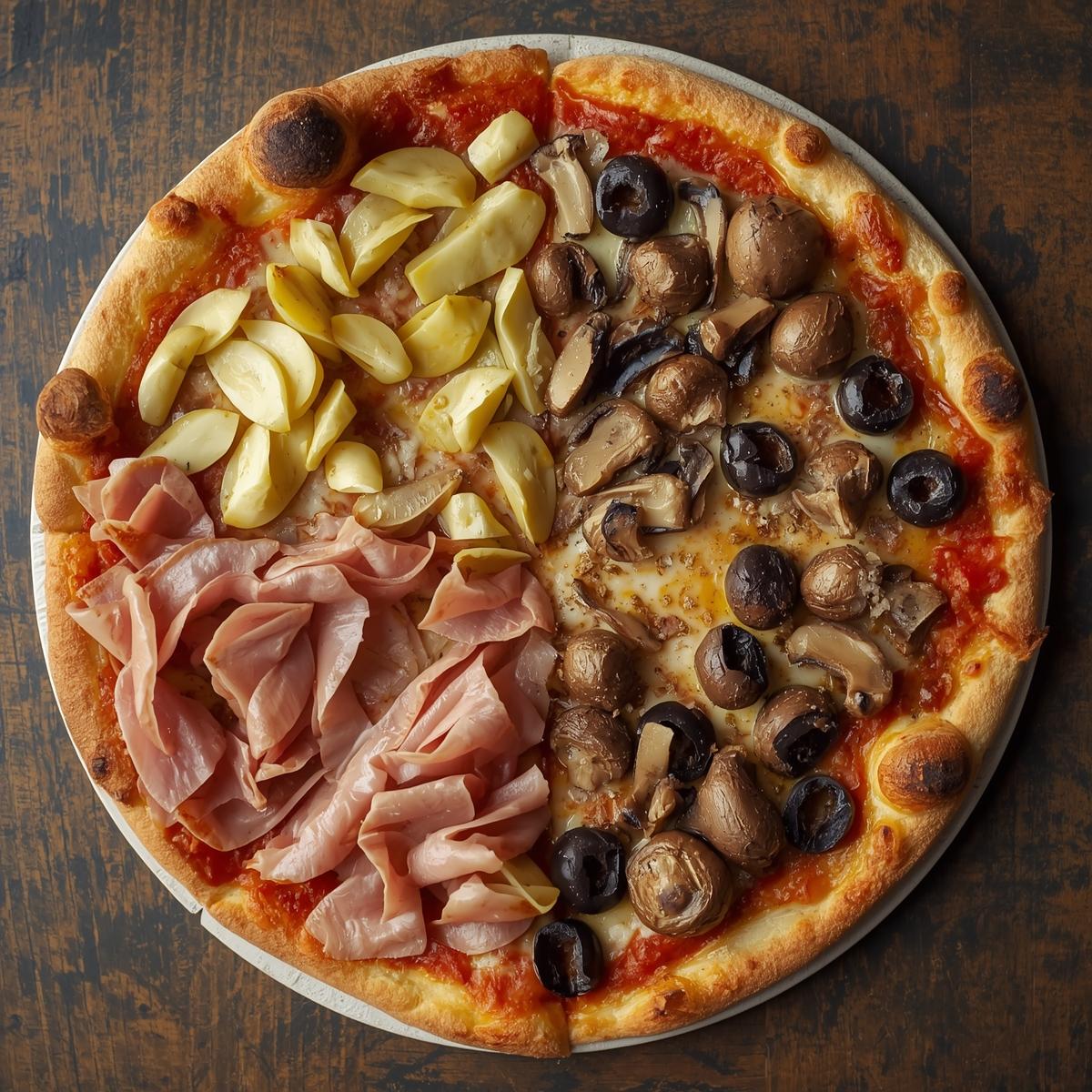 Pizza Vegan Quattro Stagioni