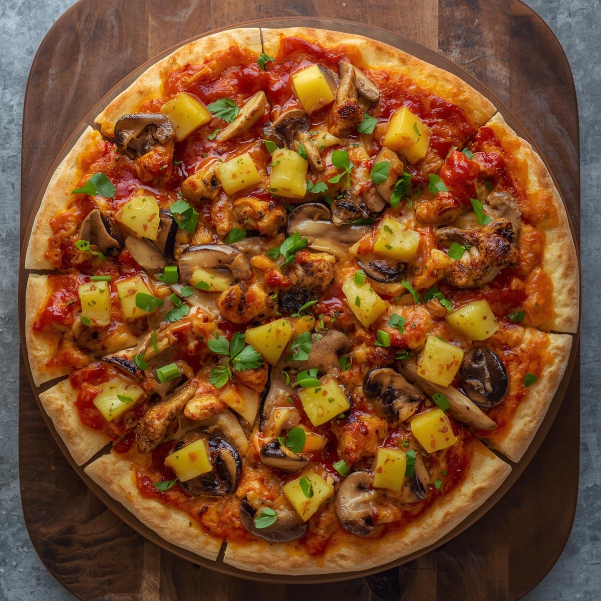 Pizza Vegan Sweet Chili Caribean